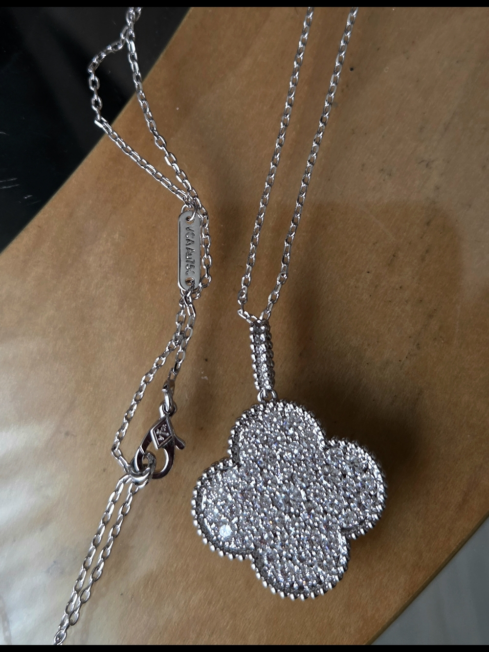 Fashion Designer Vintage Clover Necklace Sterling Silver Gold-Plated Jewelry - Picture 7 of 14